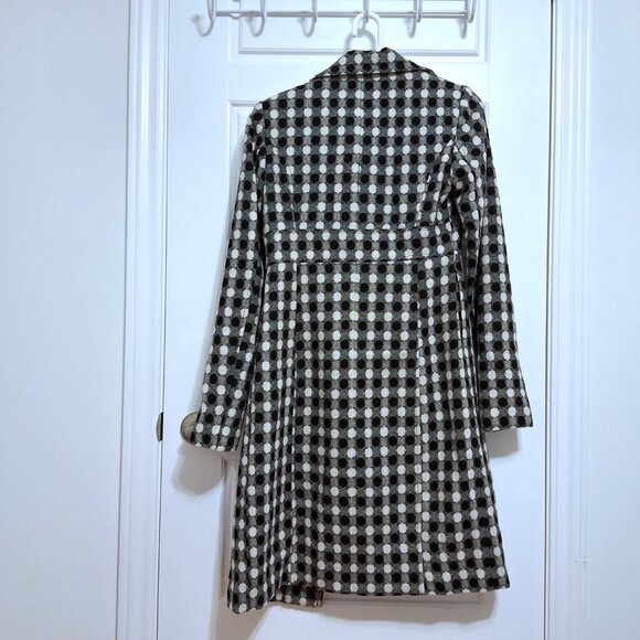 Long black and White wool blend jacket - Picture 5 of 12